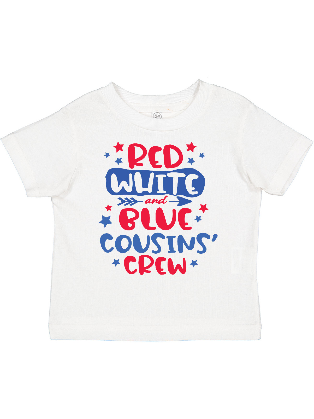 Inktastic Cousins Crew Red White and Blue 4th of July Boys or Girls Toddler T-Shirt